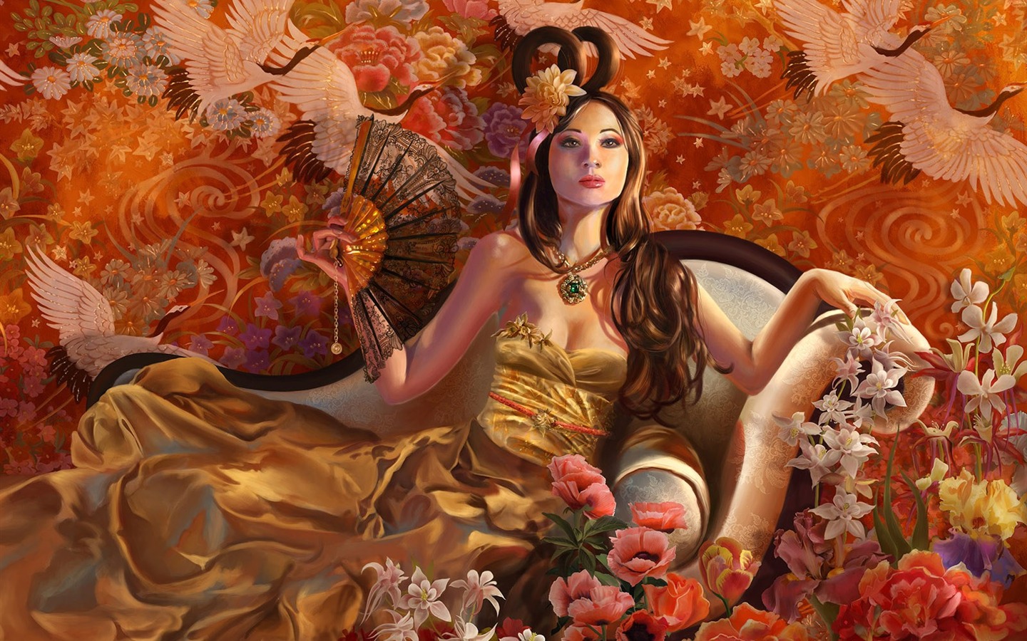 아름다운 여성 벽지 판타지 일러스트 #23 - 1440x900