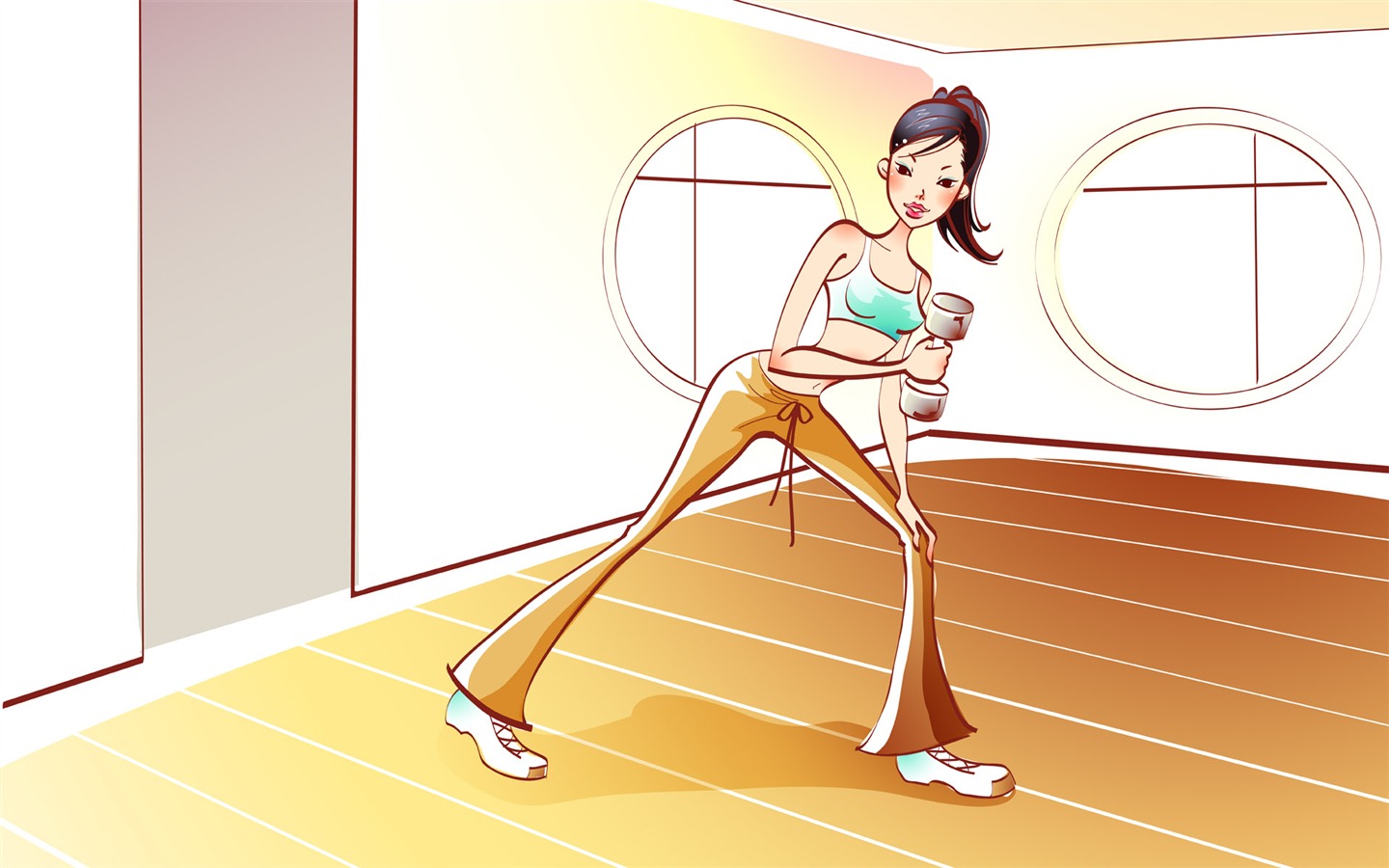 矢量女子運動壁紙 #5 - 1440x900