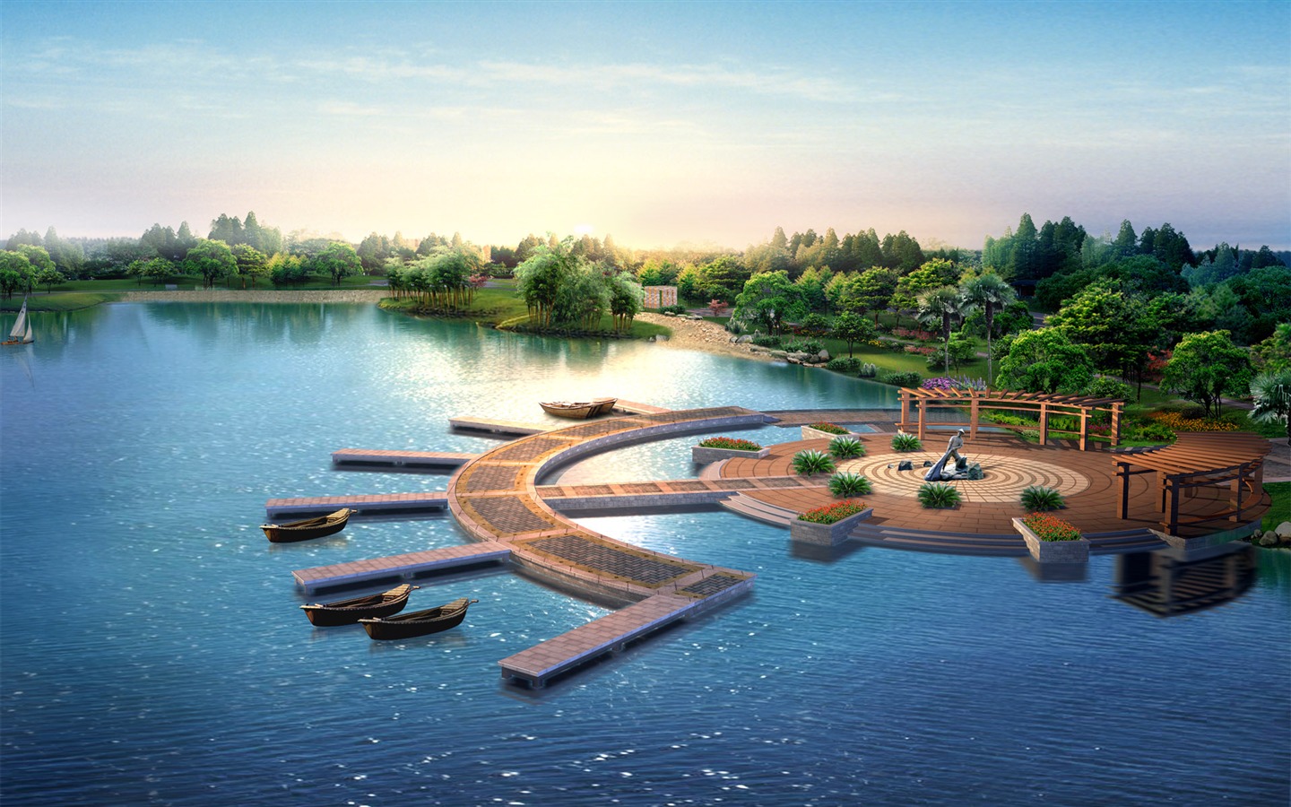 Exquisite architectural landscape wallpaper #11 - 1440x900