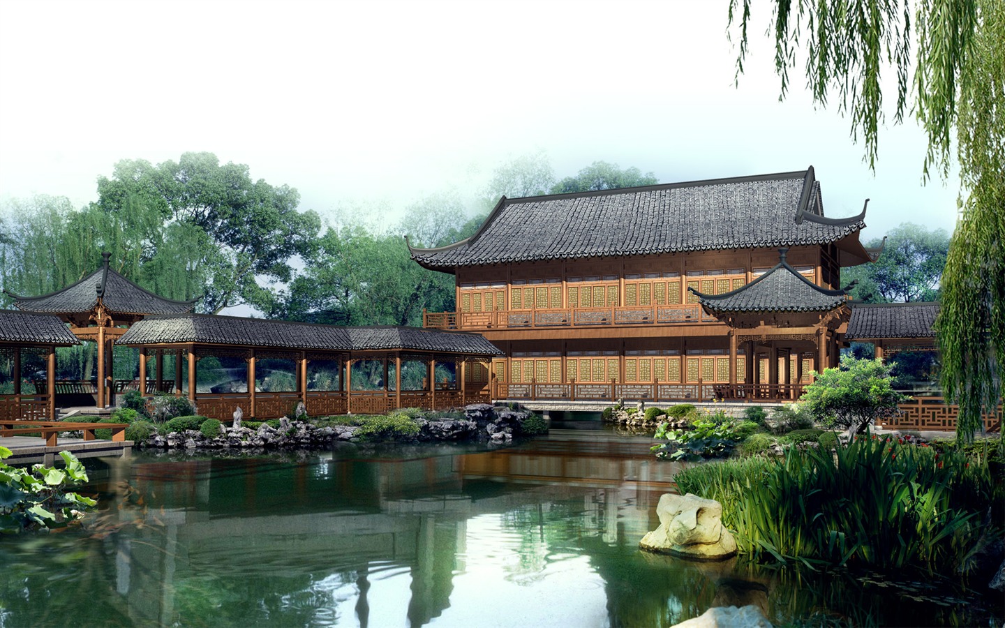 Exquisite architectural landscape wallpaper #14 - 1440x900