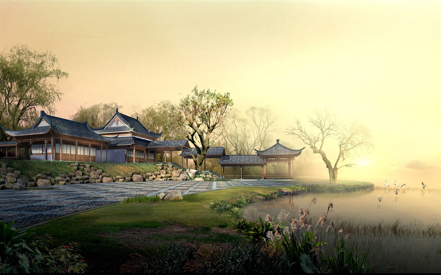 Exquisite architectural landscape wallpaper #27 - 1440x900
