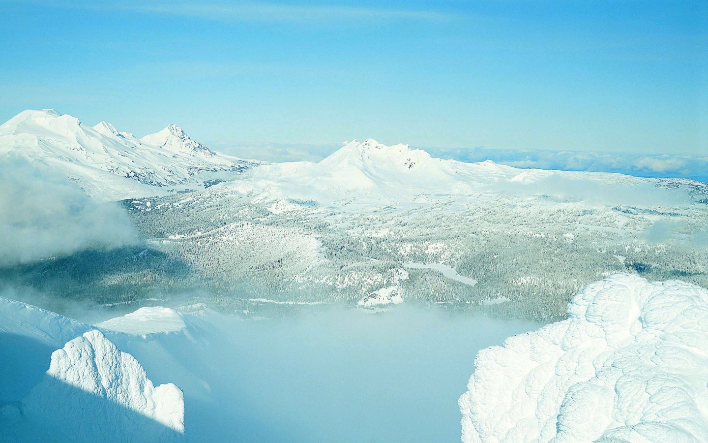 fondos de escritorio de alta definición de invierno la nieve fresca escena #26 - 1440x900