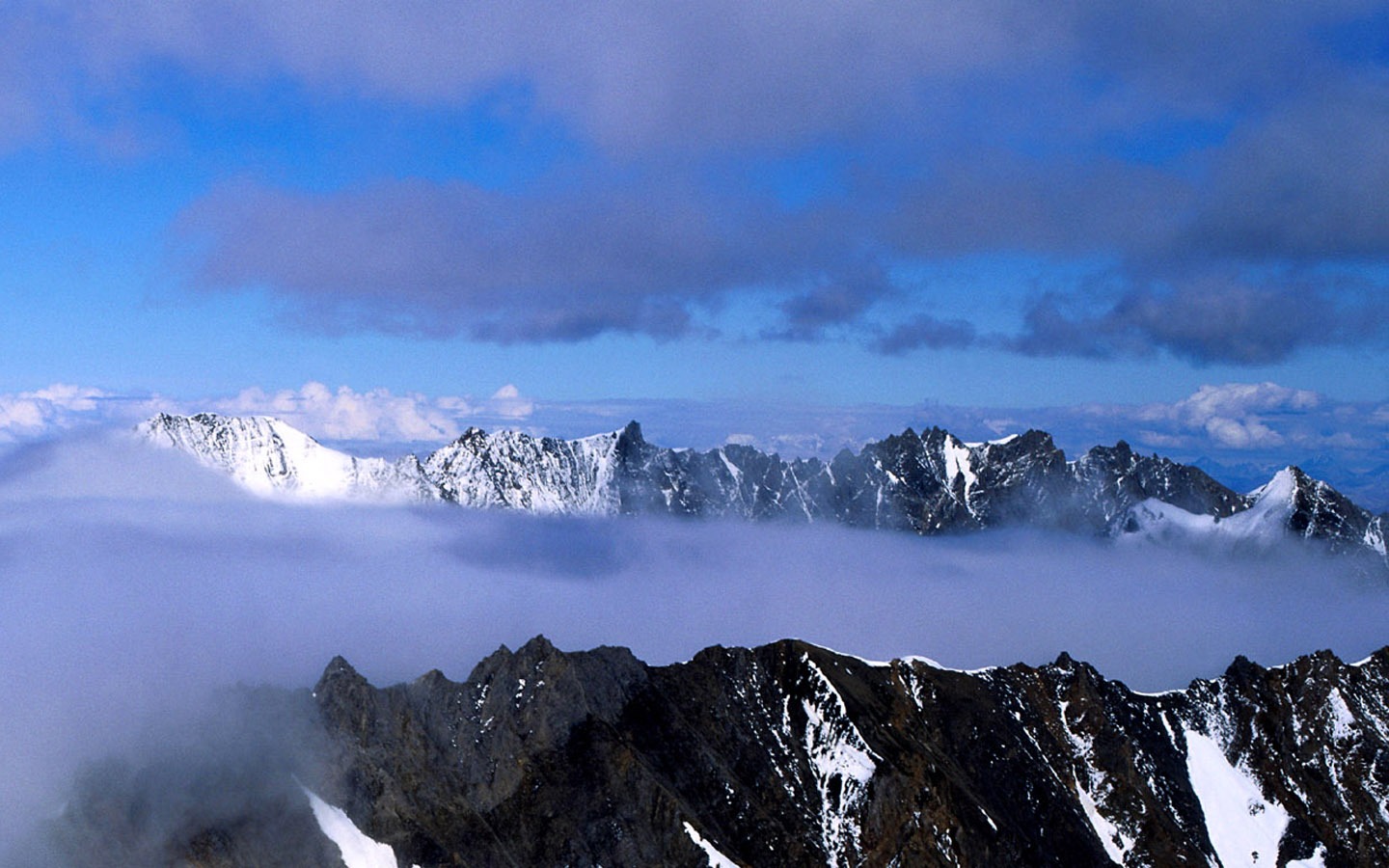 fondos de escritorio de alta definición de invierno la nieve fresca escena #35 - 1440x900