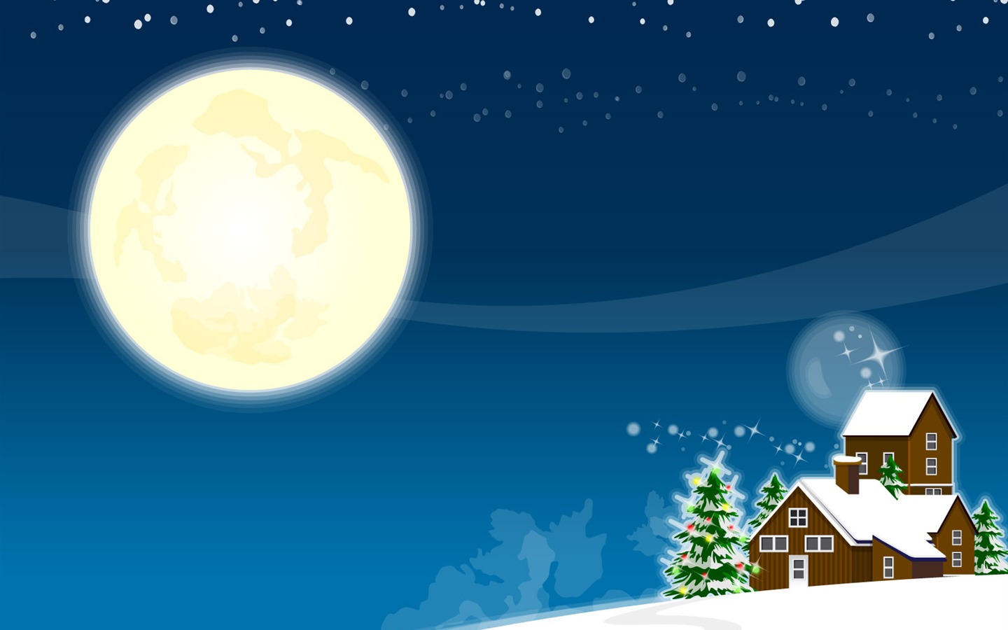 Christmas landscaping series wallpaper (10) #12 - 1440x900