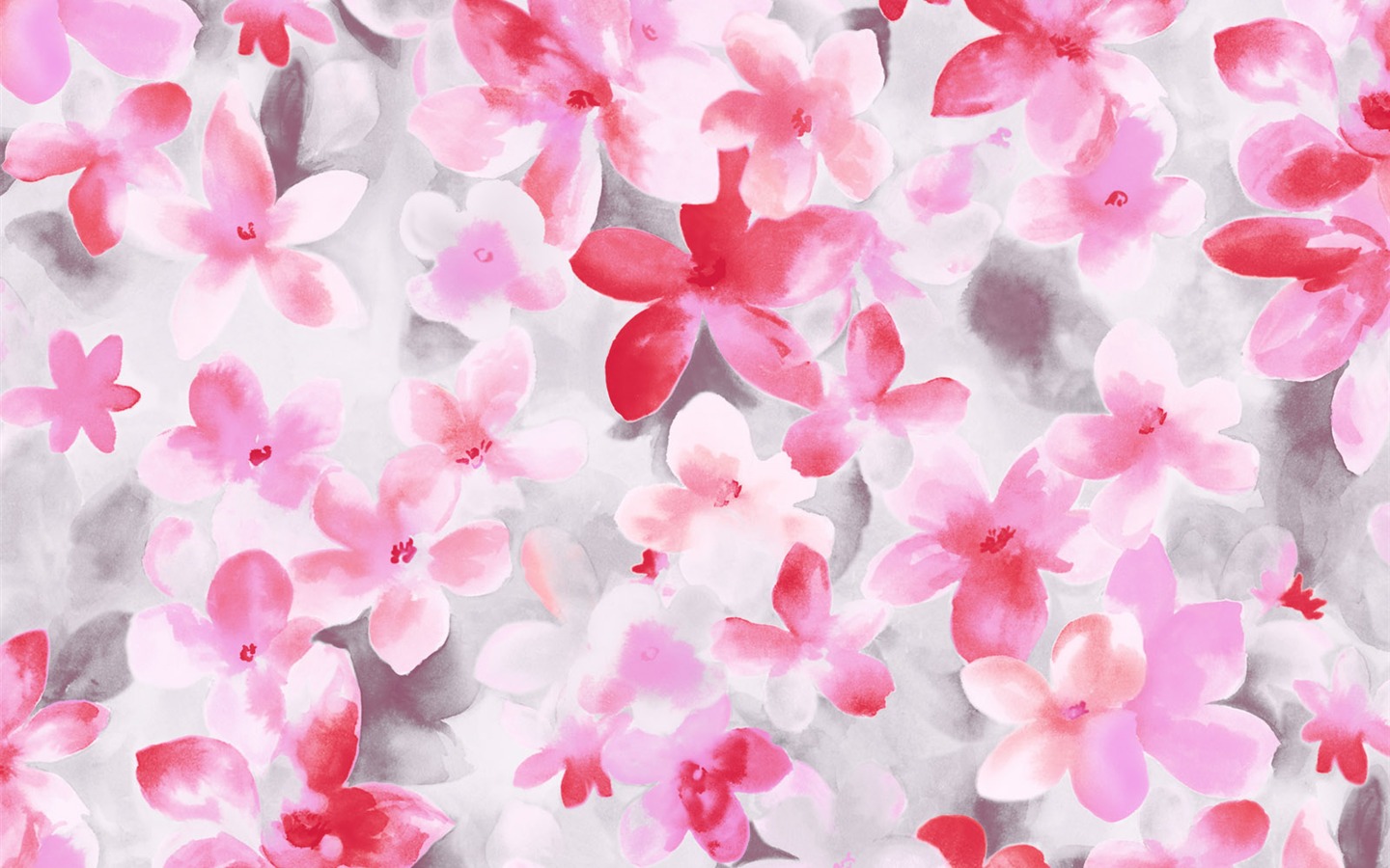절묘한 잉크 꽃 배경 화면 #5 - 1440x900