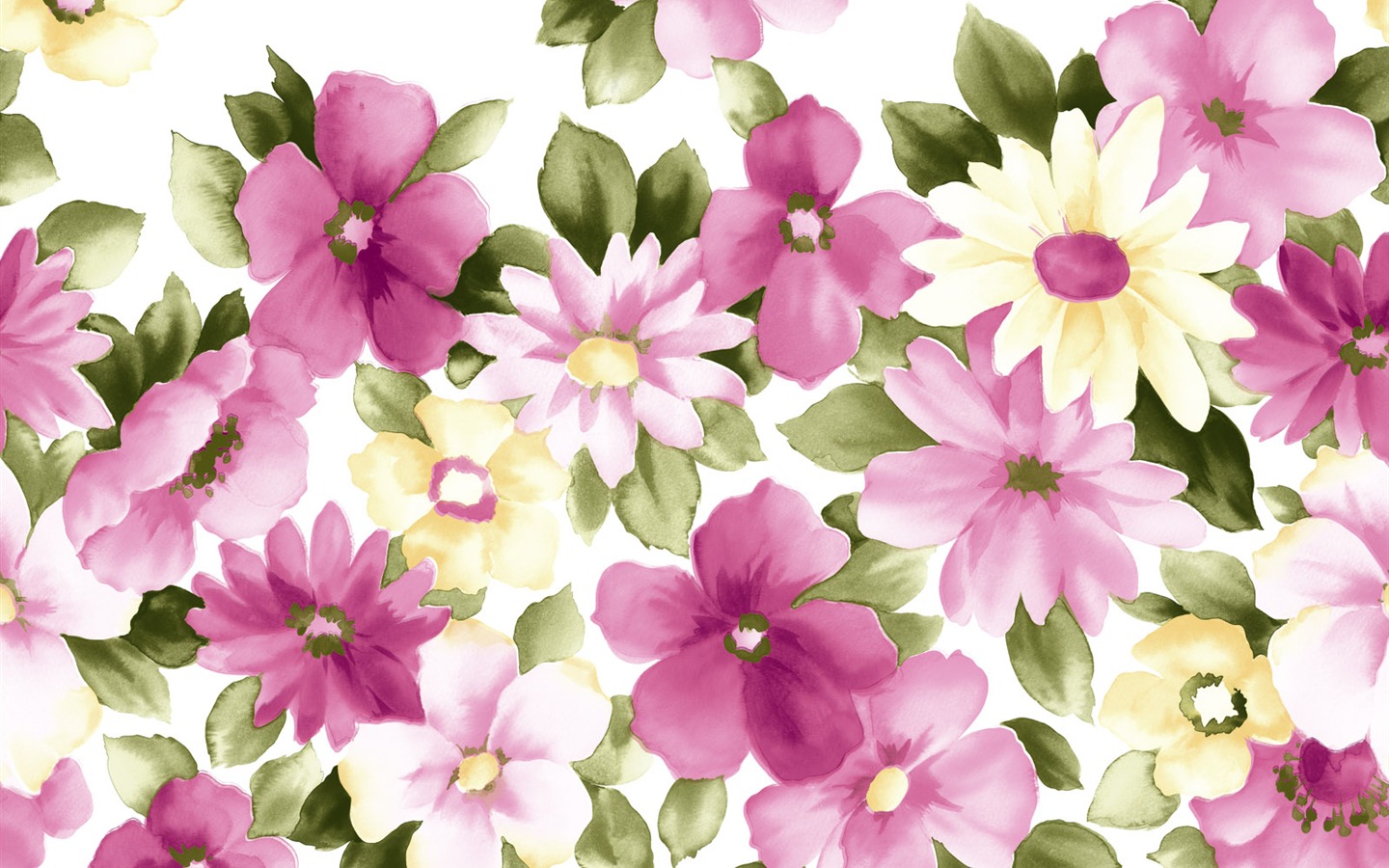 절묘한 잉크 꽃 배경 화면 #8 - 1440x900