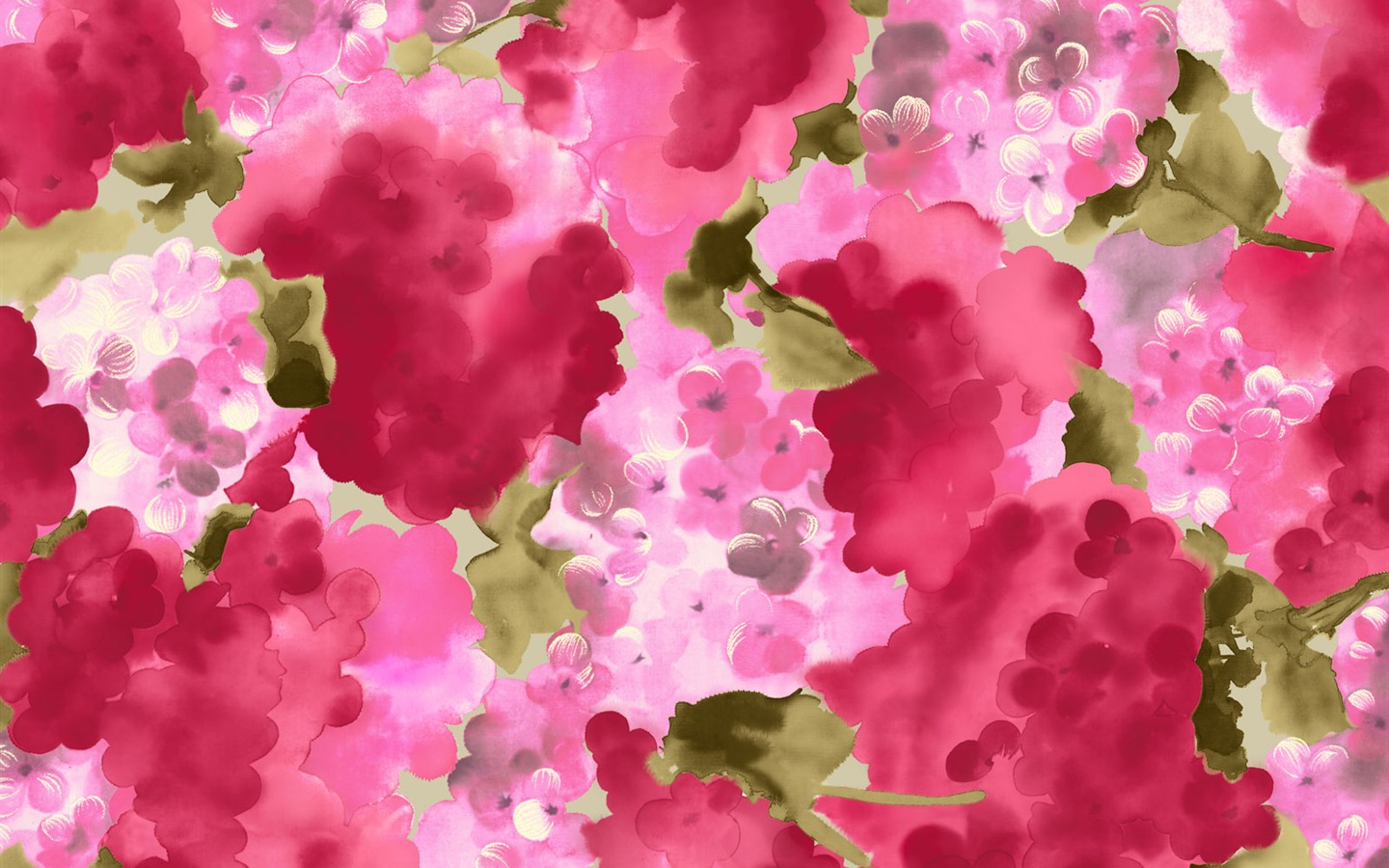 절묘한 잉크 꽃 배경 화면 #27 - 1440x900