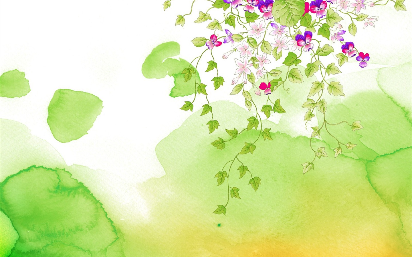 花卉圖案插畫設計壁紙 #3 - 1440x900