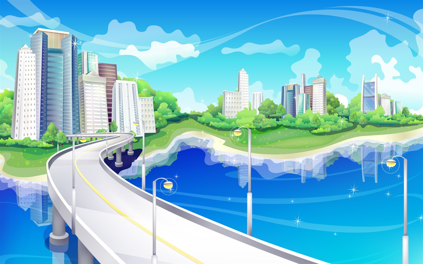 Vector Scenery Collection Wallpapers (1) #3 - 1440x900