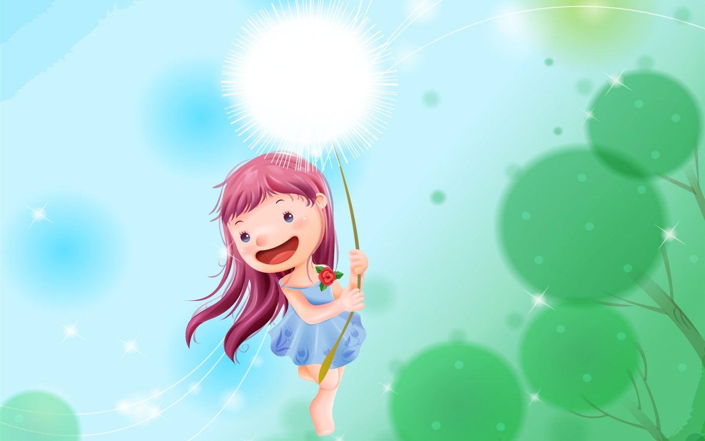 Vector happy childhood Wallpaper (1) #8 - 1440x900