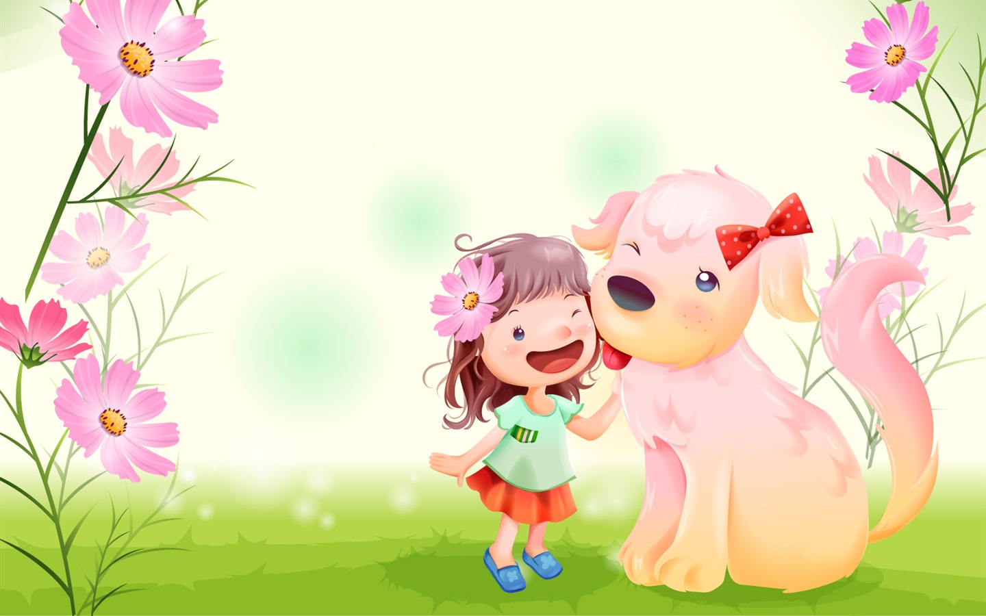 Vector happy childhood Wallpaper (1) #14 - 1440x900