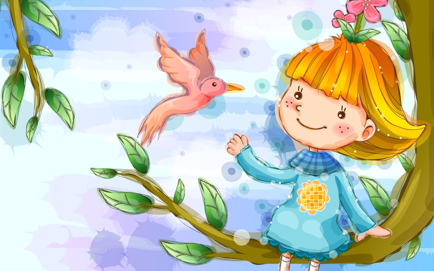 Vector children's Happy Wallpaper (1) #8 - 1440x900