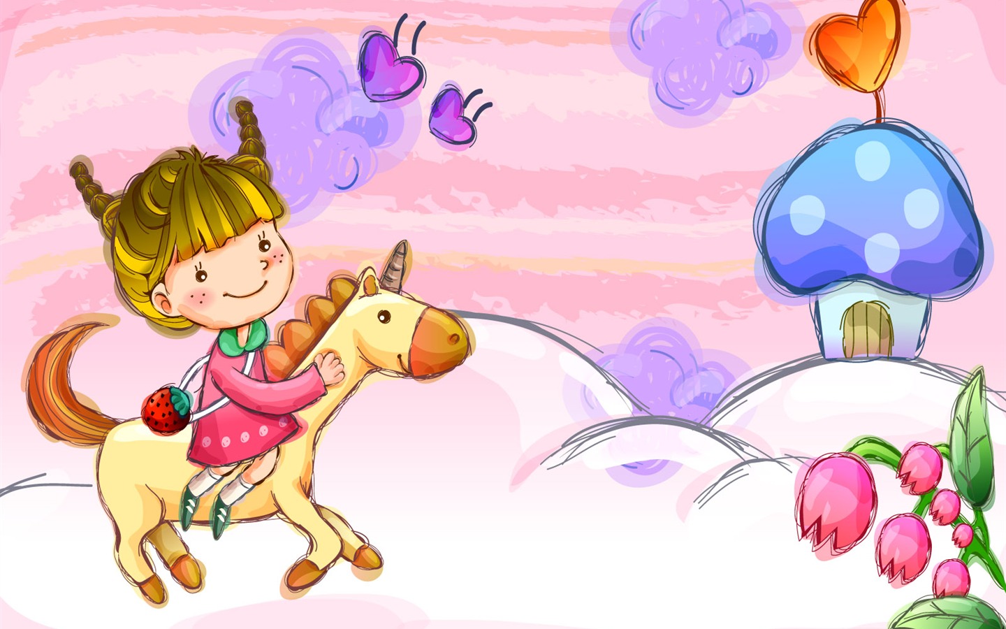 Vector children's Happy Wallpaper (1) #12 - 1440x900