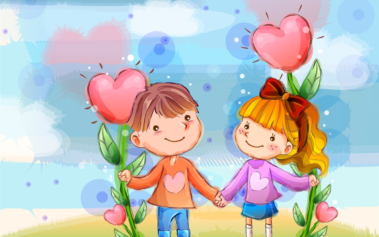 Vector children's Happy Wallpaper (1) #19 - 1440x900