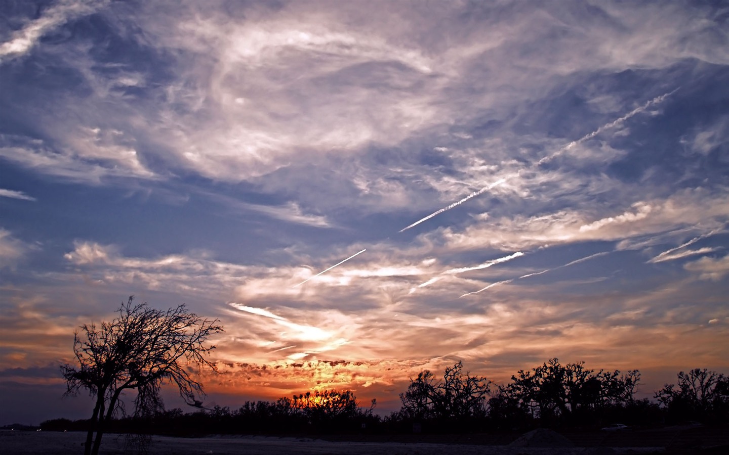 Glow du coucher du soleil HD Wallpaper exquise (2) #23 - 1440x900