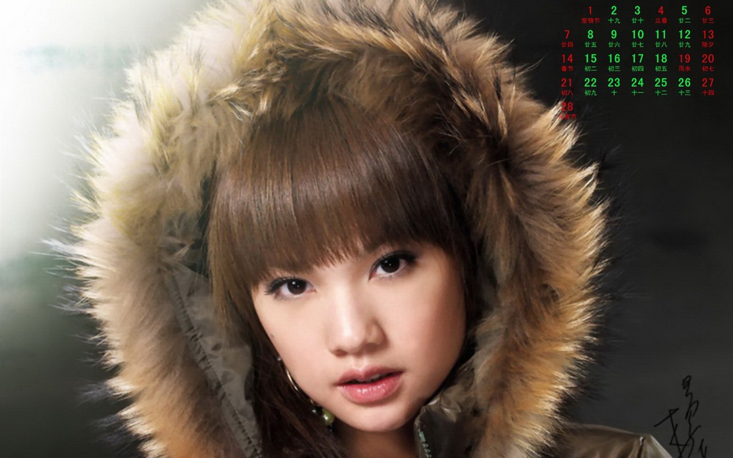 2010年2月明星日曆壁紙 #12 - 1440x900