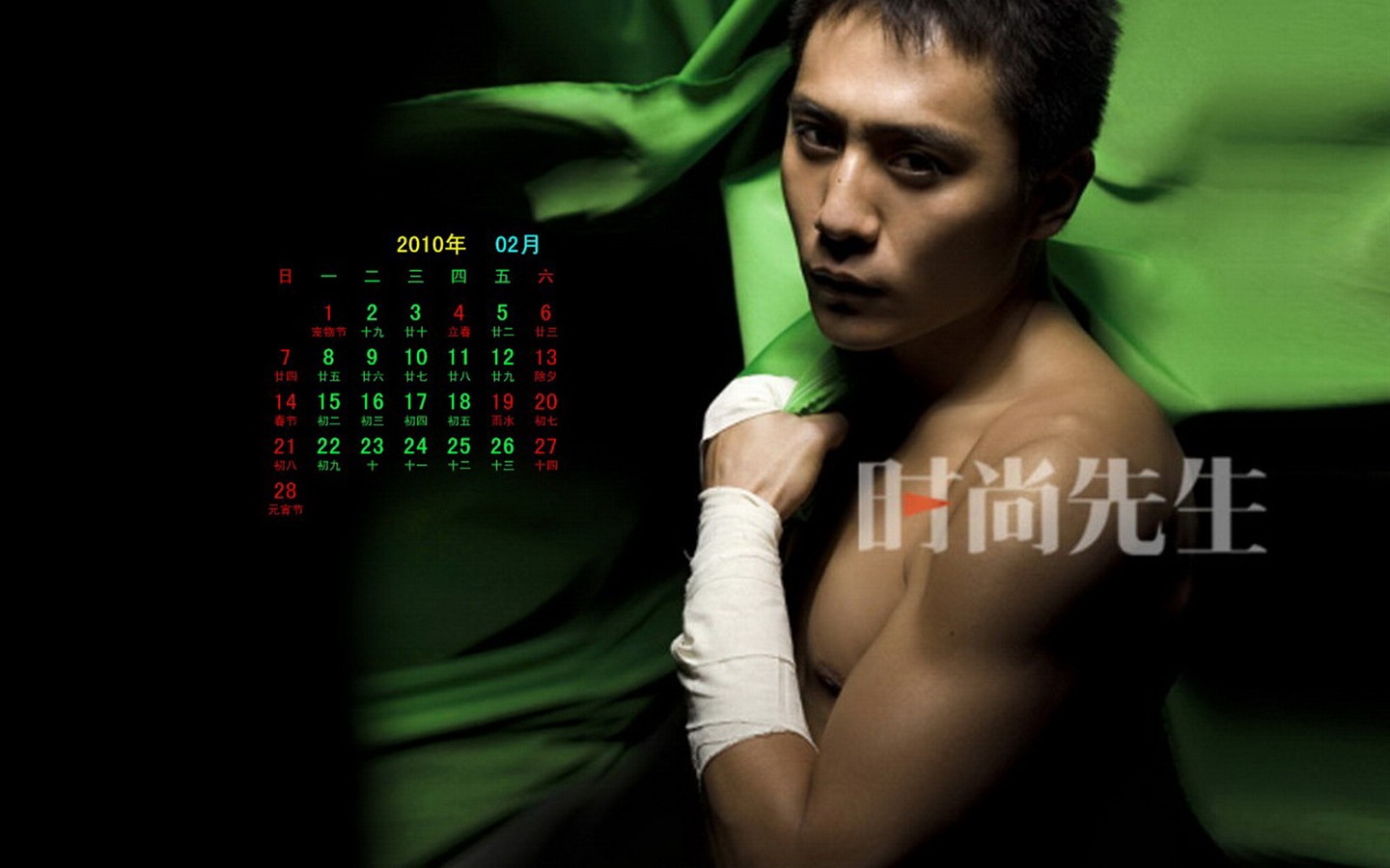 2010年2月明星日曆壁紙 #2 - 1440x900