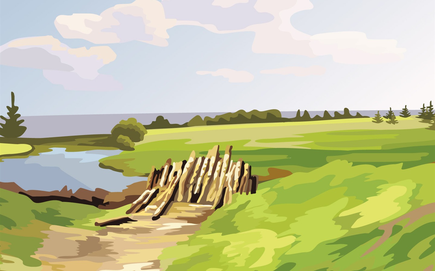 Vector Scenery Bilder (2) #11 - 1440x900