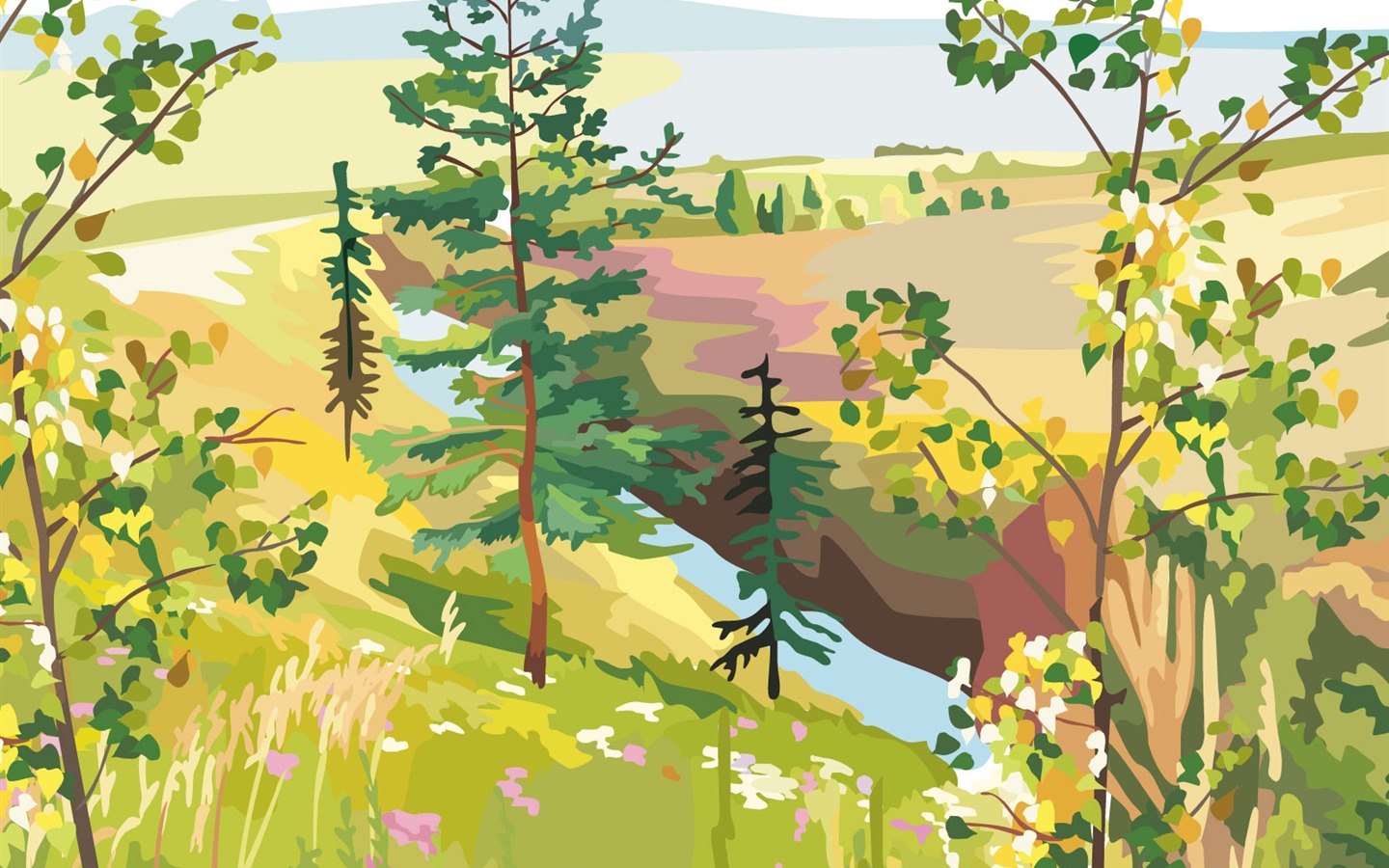 Vector Scenery Bilder (2) #19 - 1440x900