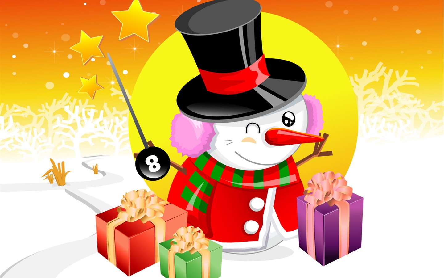 Vector Christmas wallpapers (1) #1 - 1440x900
