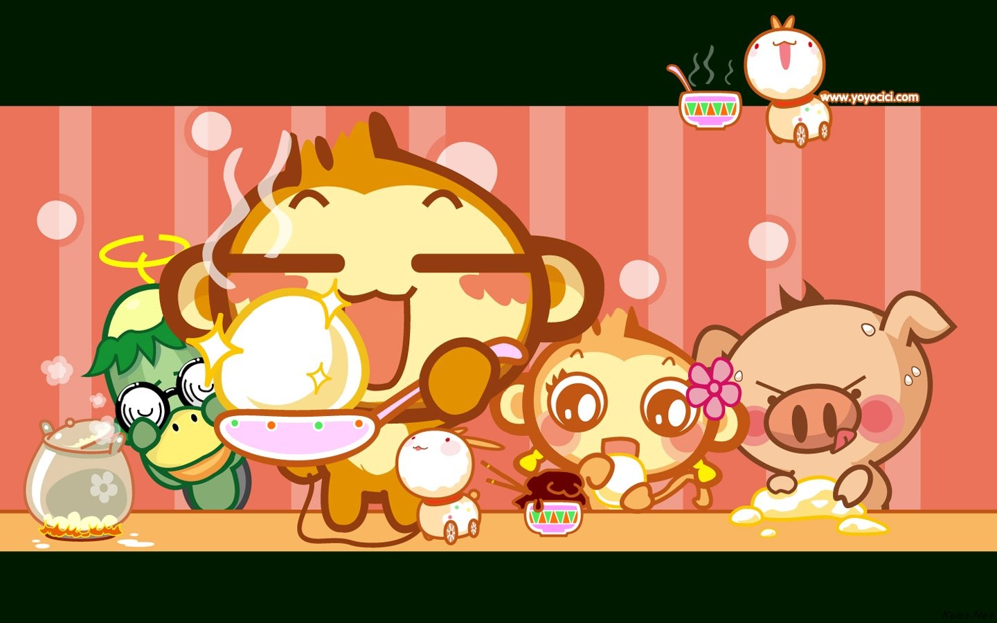 Yau giggle monkey wallpaper #15 - 1440x900