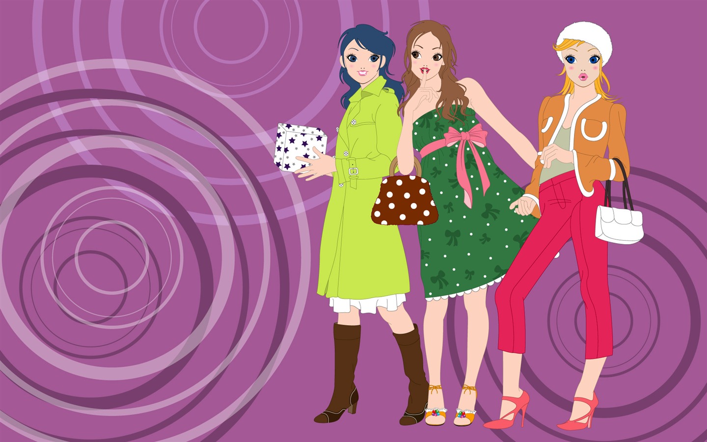 Vector Wallpaper femmes urbaines (1) #8 - 1440x900