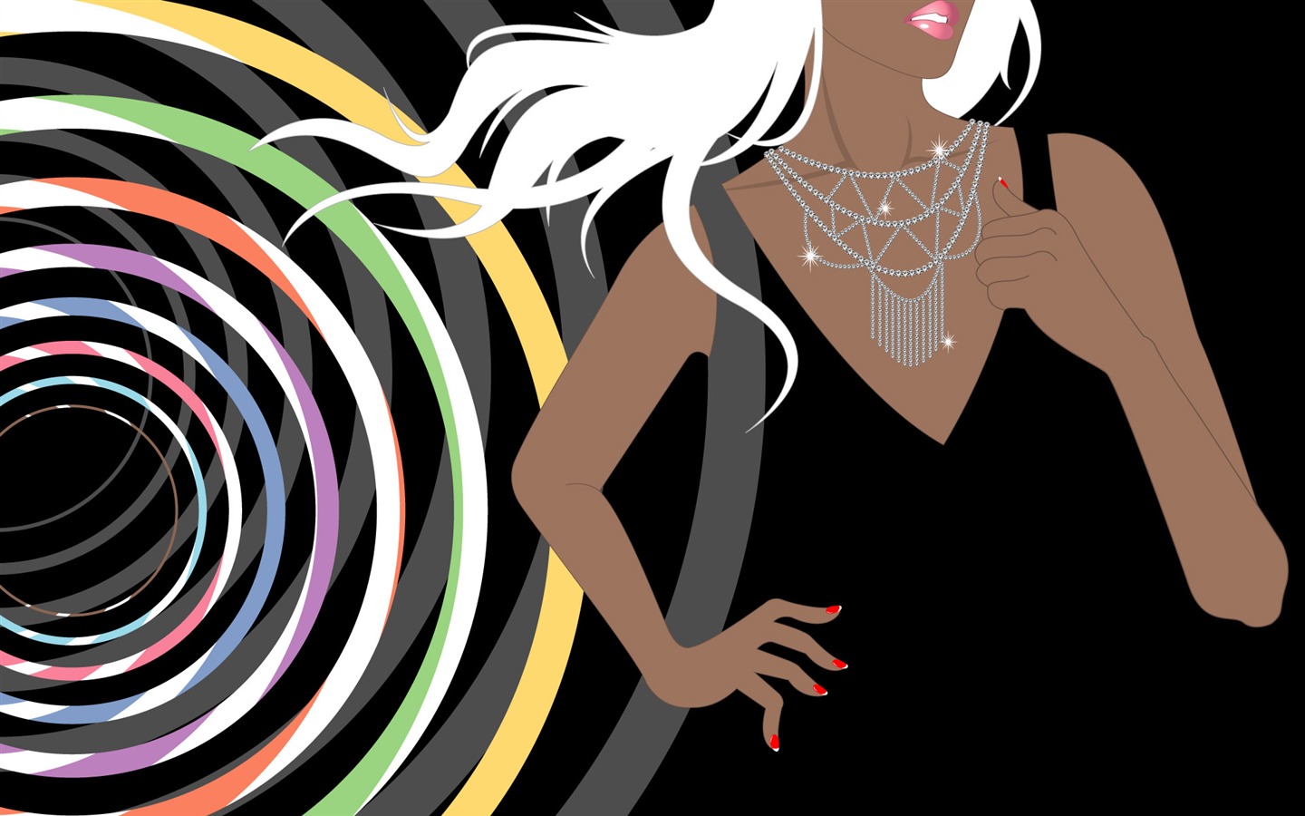 Vector urban women wallpaper (2) #11 - 1440x900