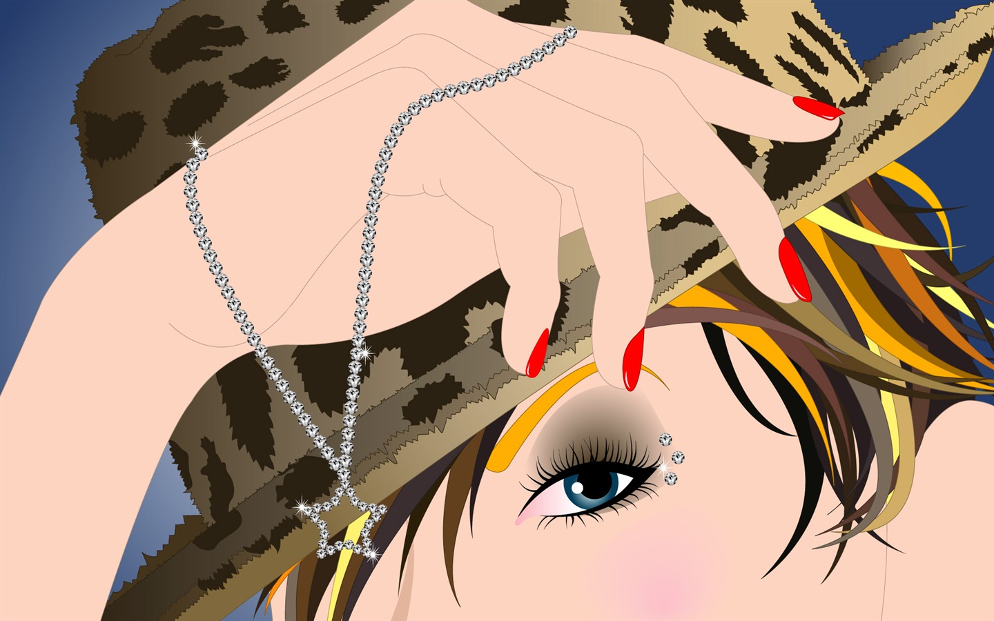 Vector urban women wallpaper (2) #16 - 1440x900