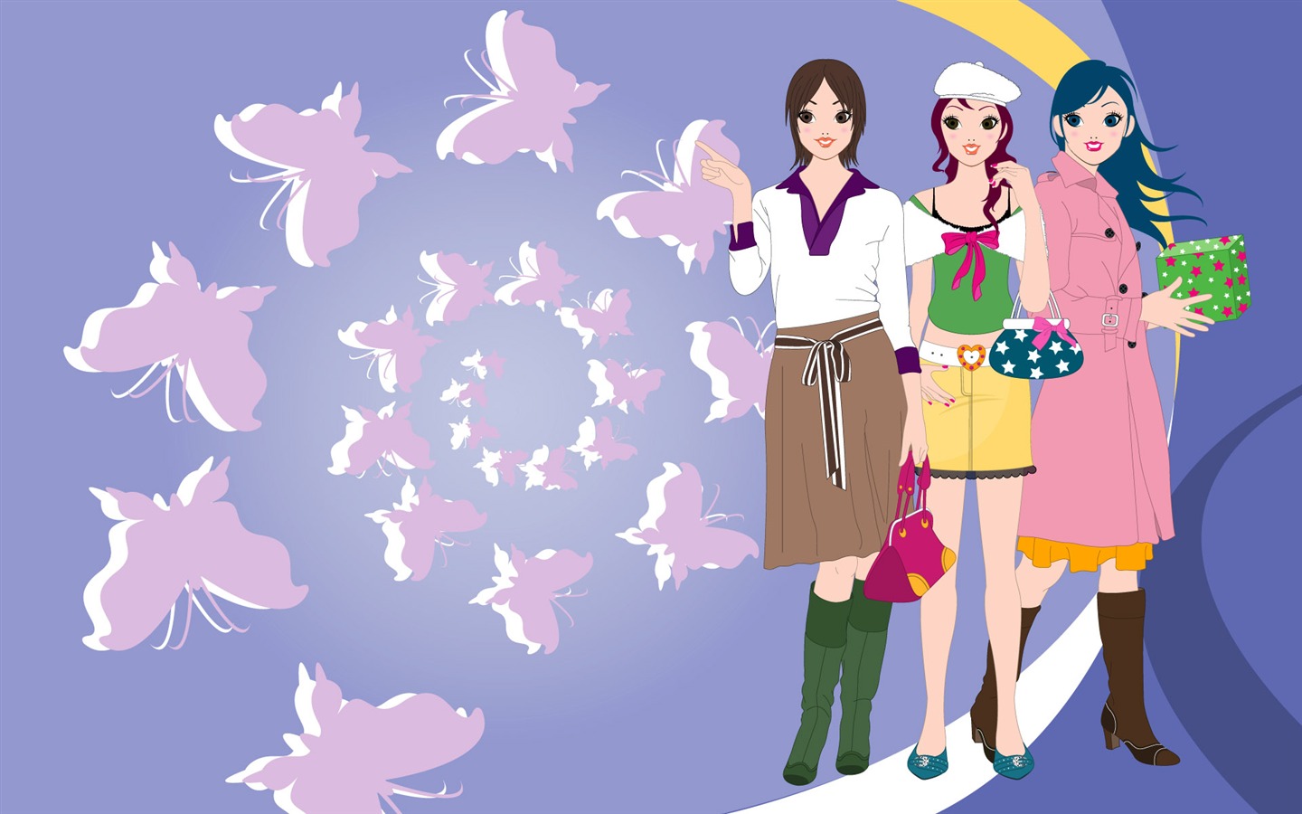 Vector Wallpaper femmes urbaines (2) #17 - 1440x900