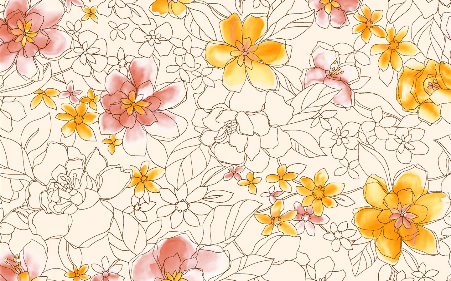 합성 꽃 배경 화면 (1) #12 - 1440x900