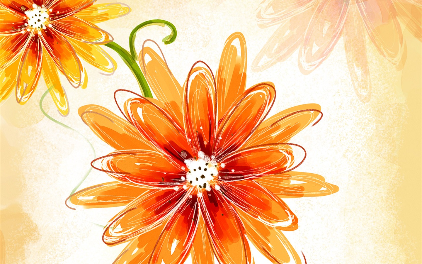 합성 꽃 배경 화면 (1) #17 - 1440x900