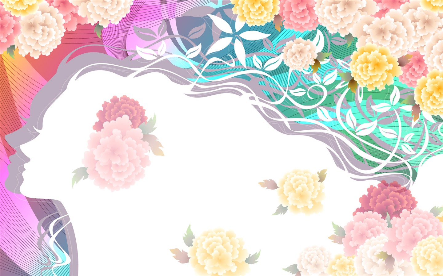 矢量女人花壁紙專輯(七) #19 - 1440x900