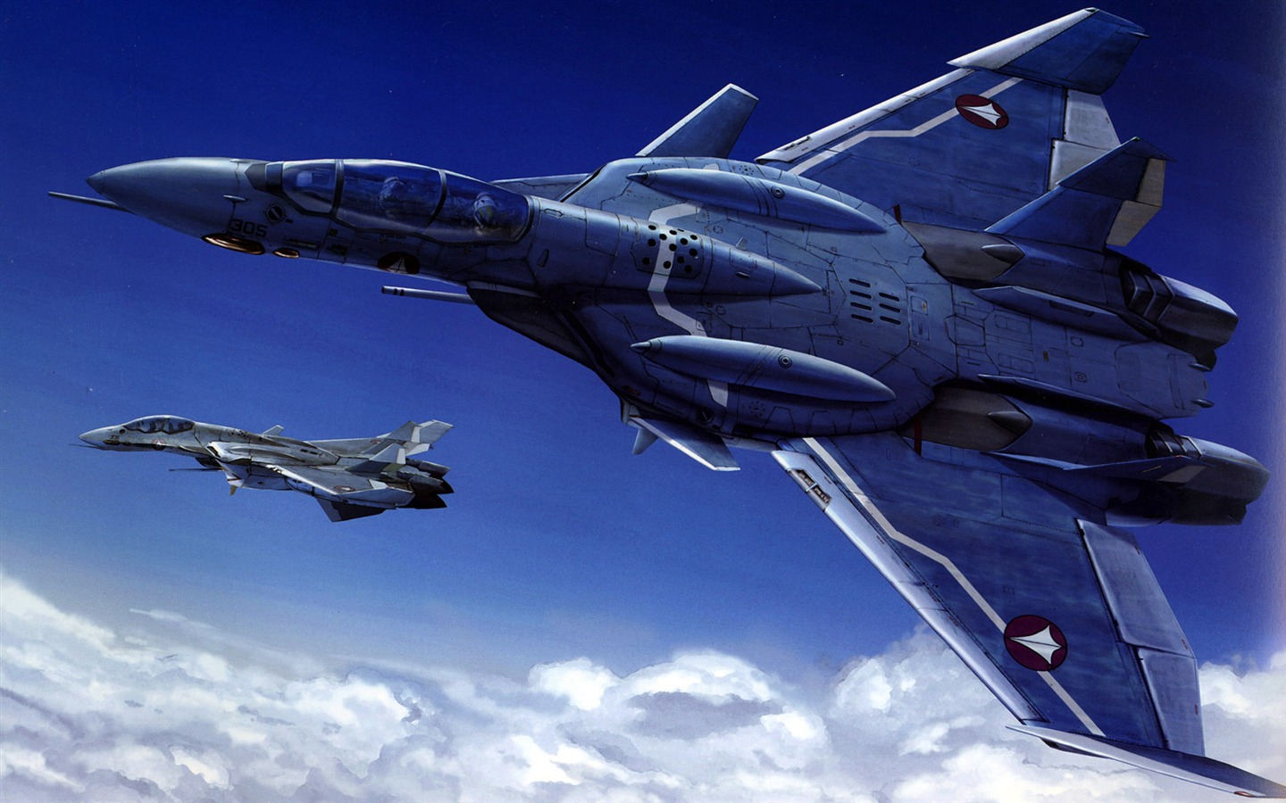 超時空要塞マクロスの戦闘機の壁紙(2) #14 - 1440x900