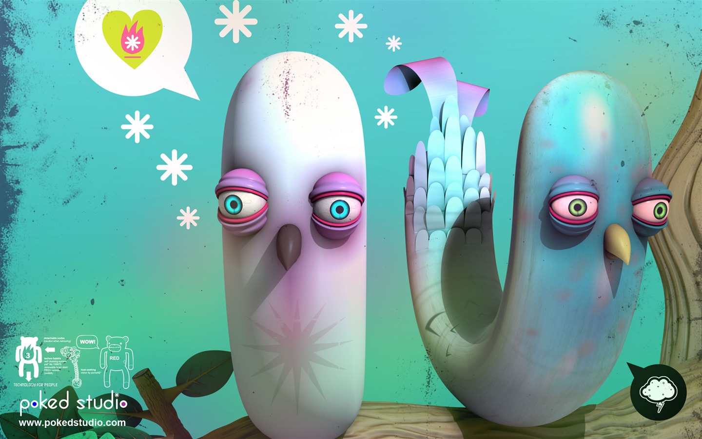 Poked Studio 潮流插畫設計壁紙 #2 - 1440x900