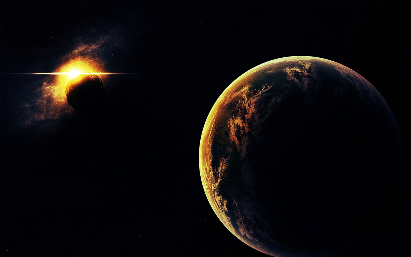 寬屏星空地球 壁紙(一) #18 - 1440x900