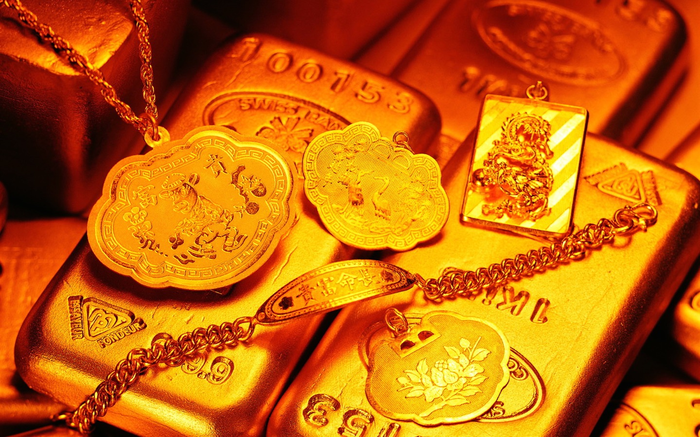 Gold wallpaper (3) #18 - 1440x900