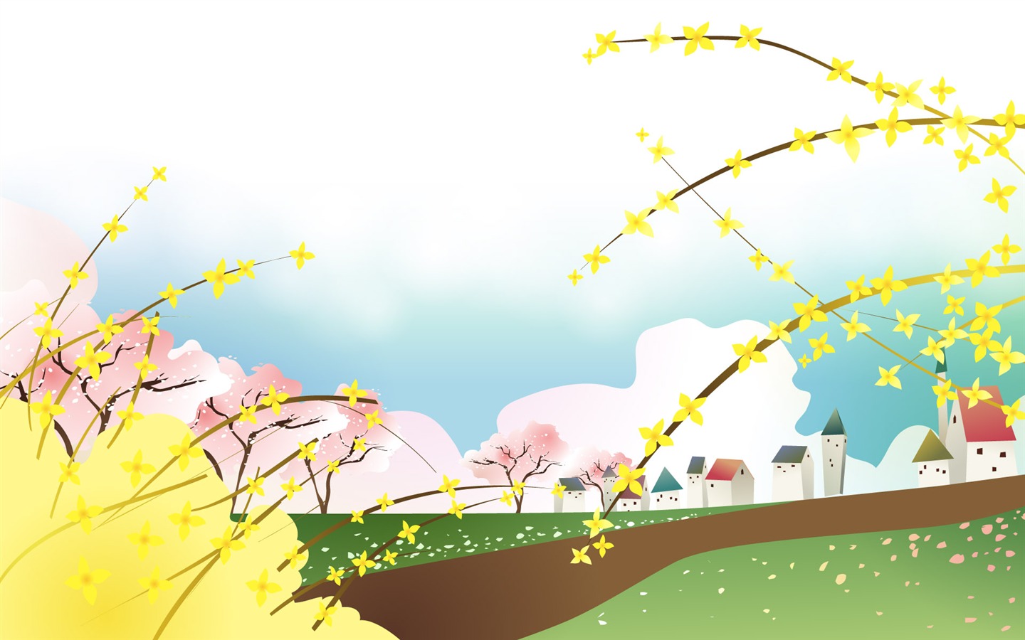 Vector fantasy landscape #21 - 1440x900