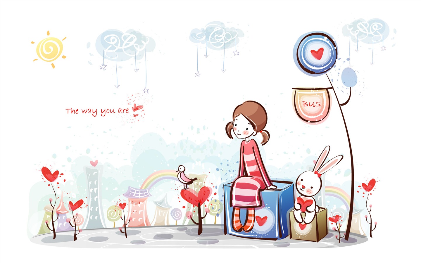 Cartoon Valentine's Day wallpapers (2) #6 - 1440x900