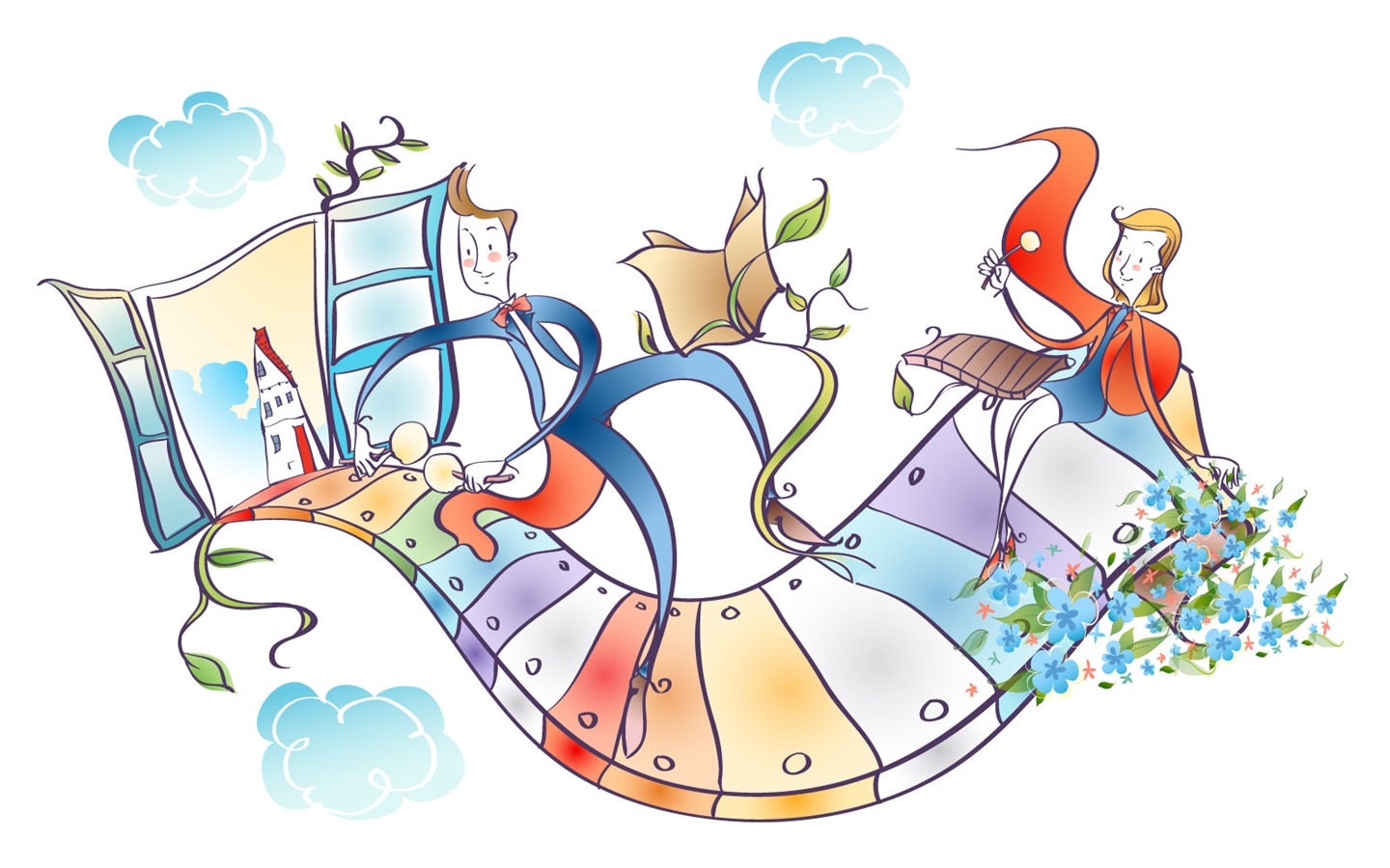 矢量卡通音樂 #19 - 1440x900