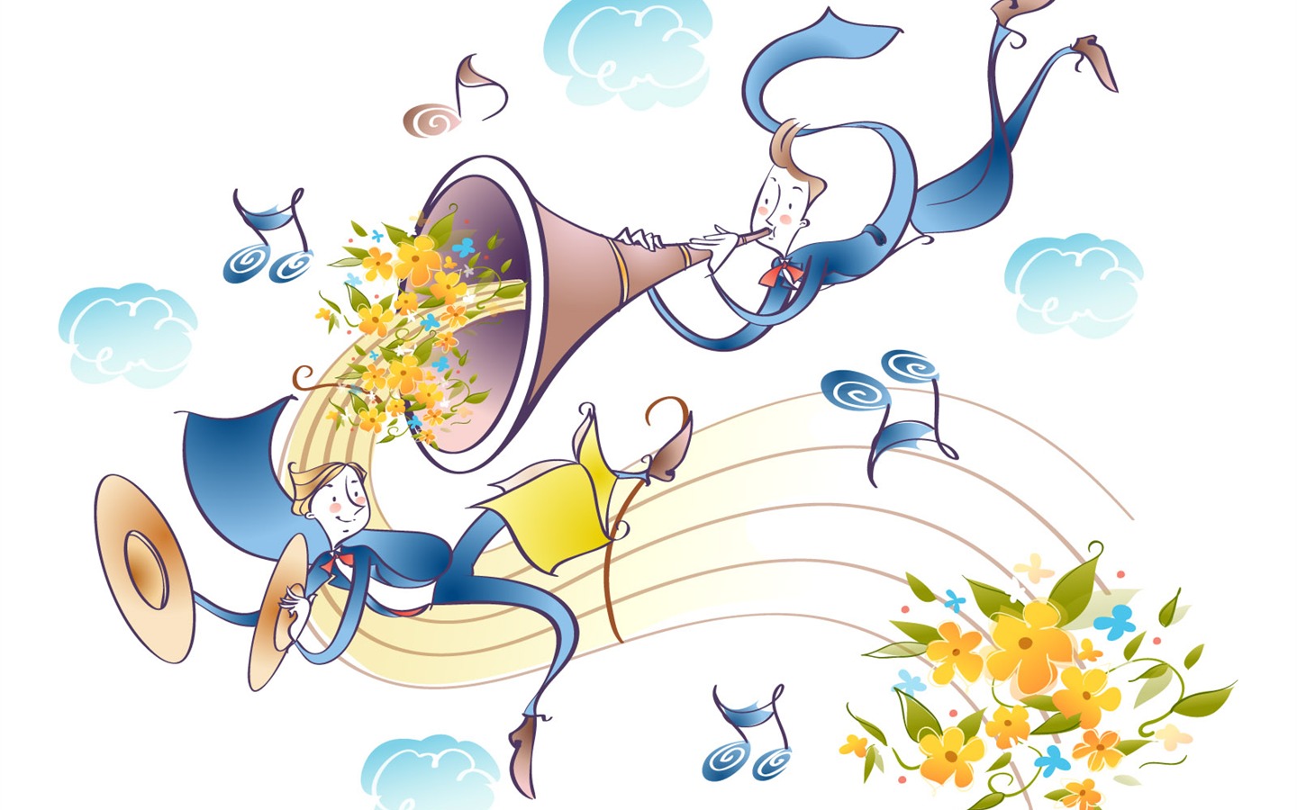 矢量卡通音樂 #25 - 1440x900