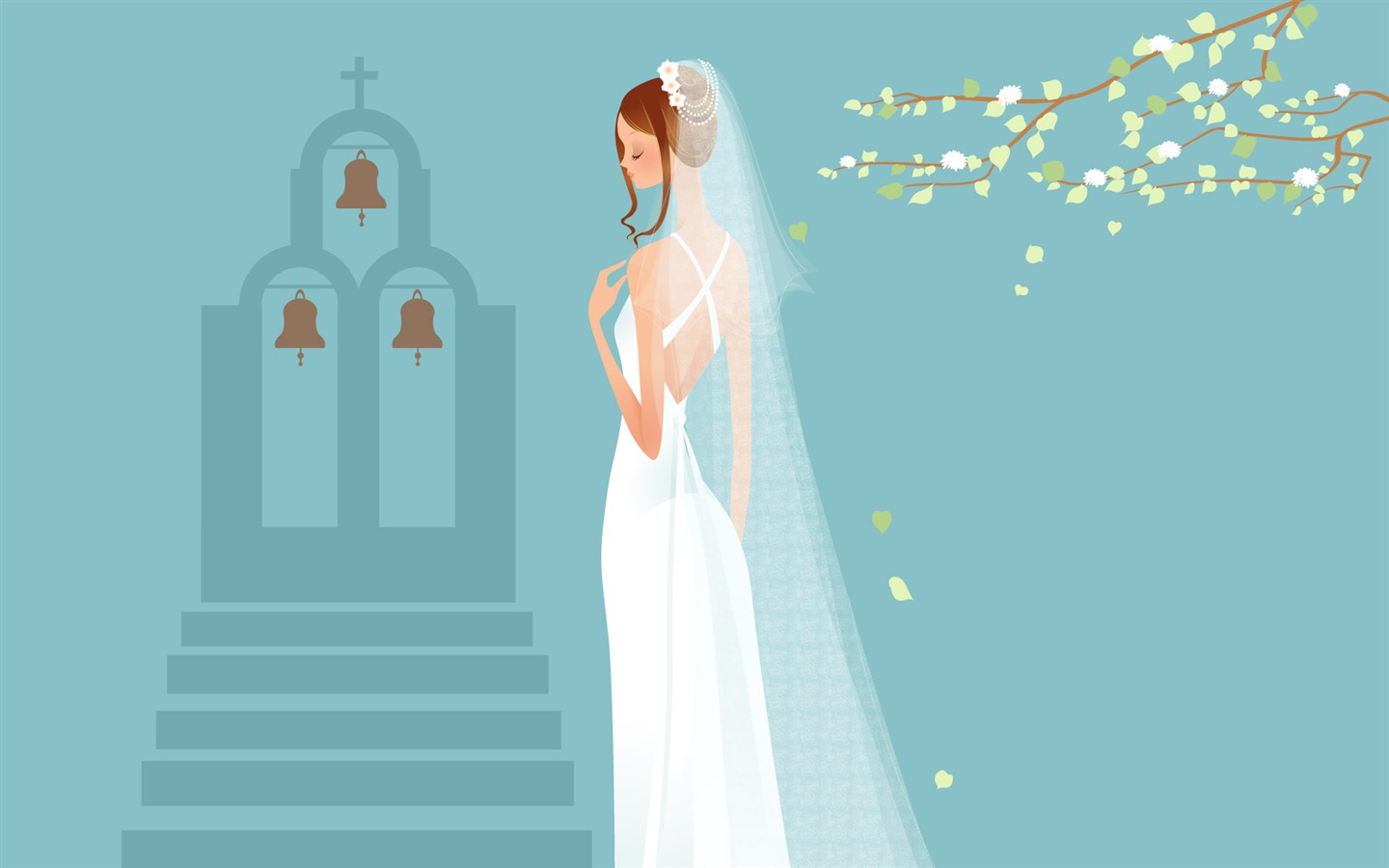 Vector wallpaper wedding bride (1) #15 - 1440x900