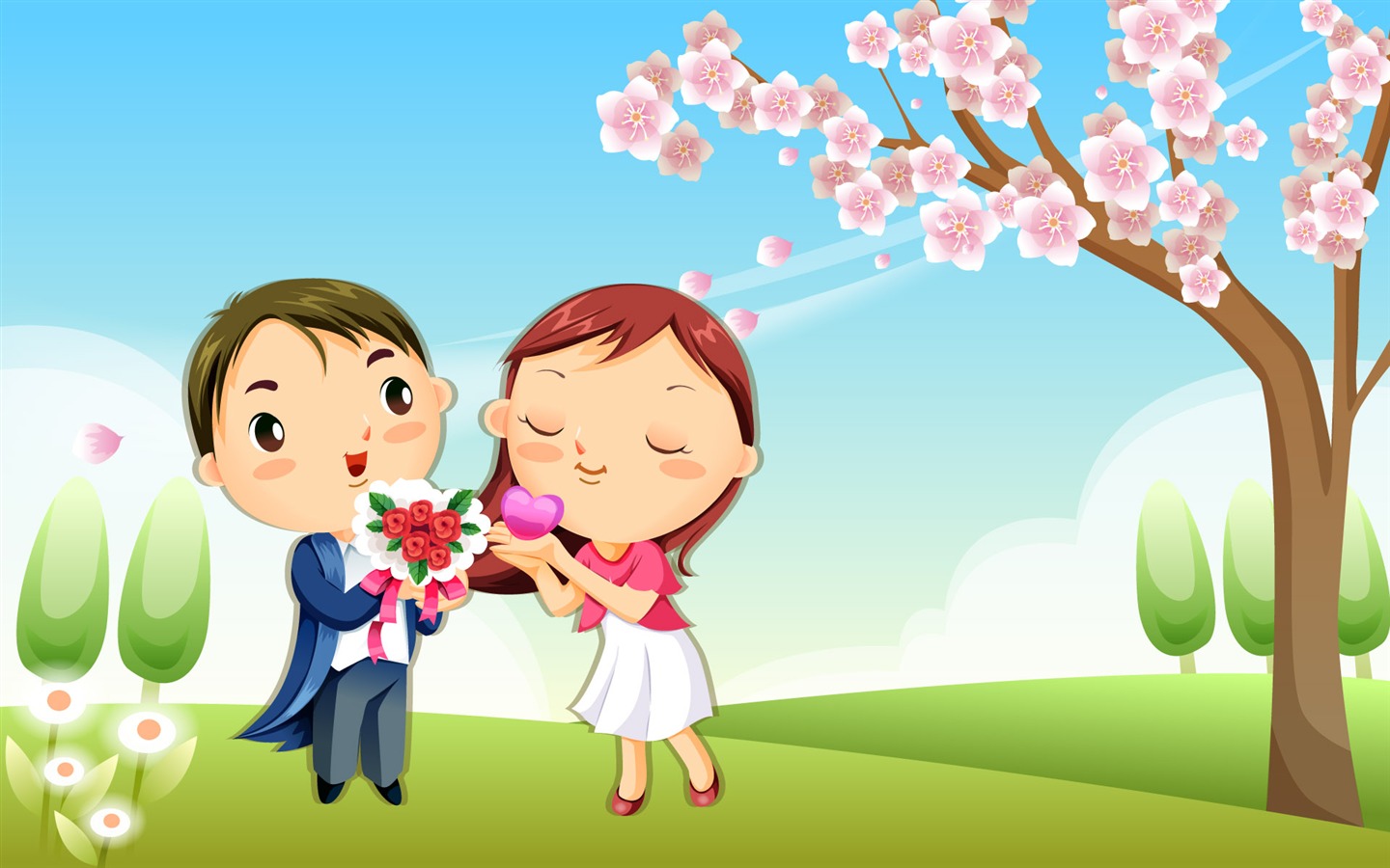 Valentine's Day Vector Love Wallpaper (1) #3 - 1440x900