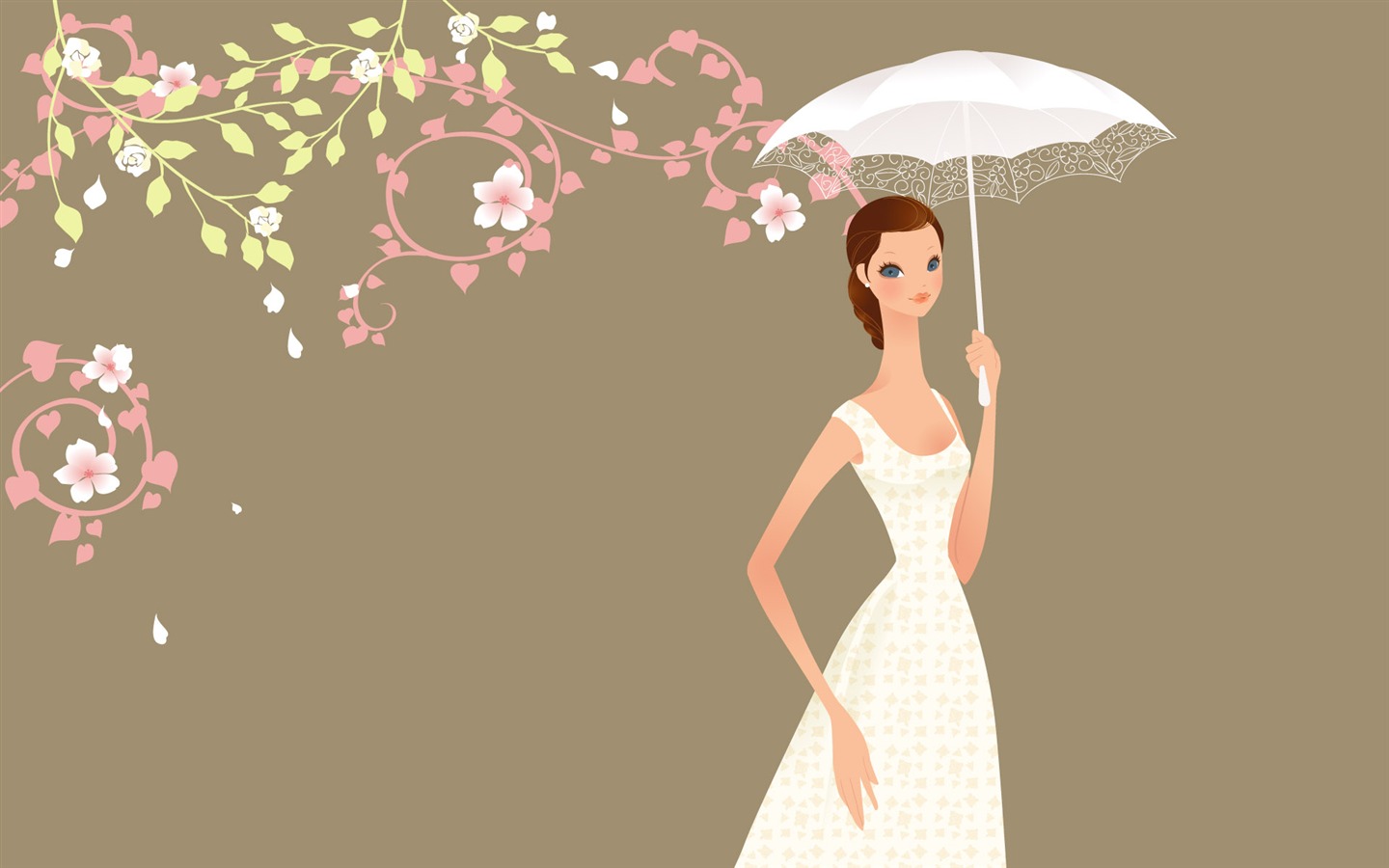 Vector wallpaper wedding bride (2) #1 - 1440x900