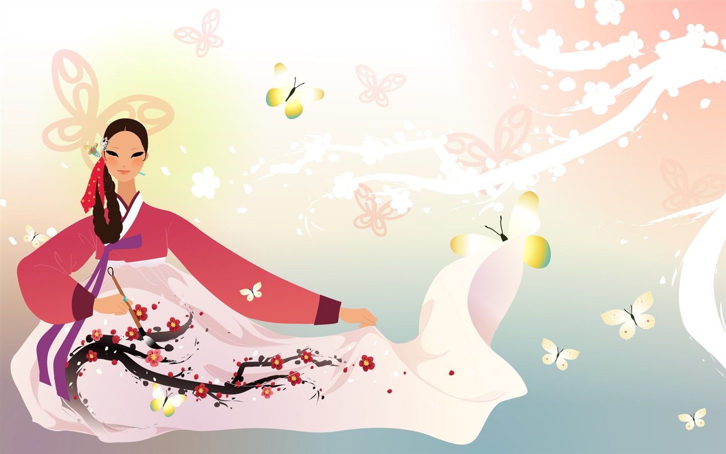 矢量朝鮮族女性 壁紙(二) #19 - 1440x900
