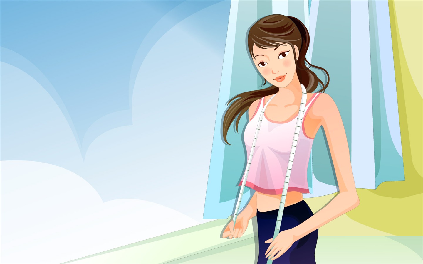 矢量女性休閒運動 #20 - 1440x900