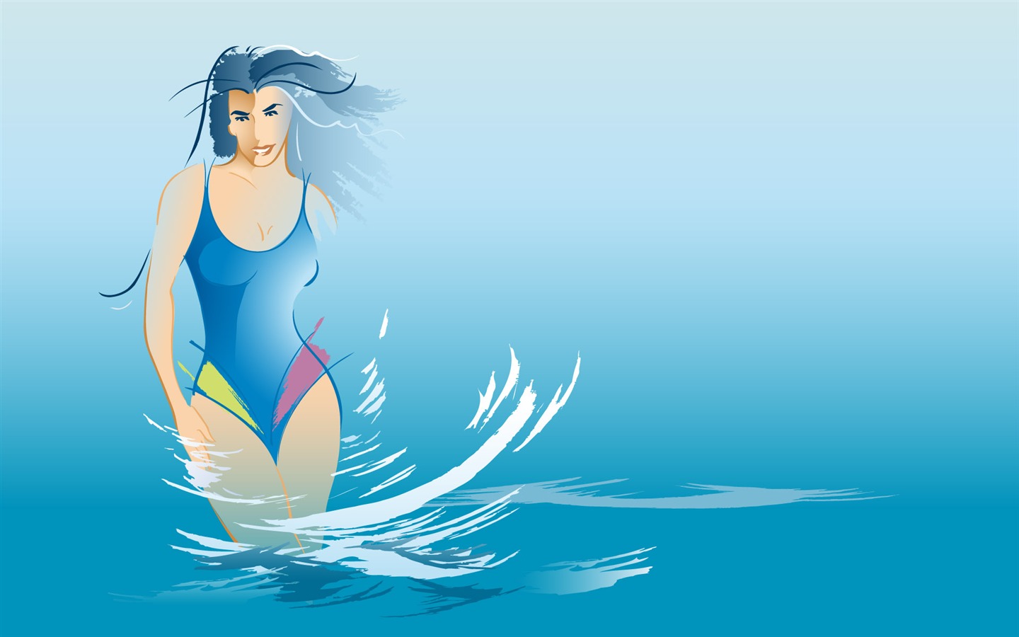 People living movement vector wallpaper (1) #3 - 1440x900