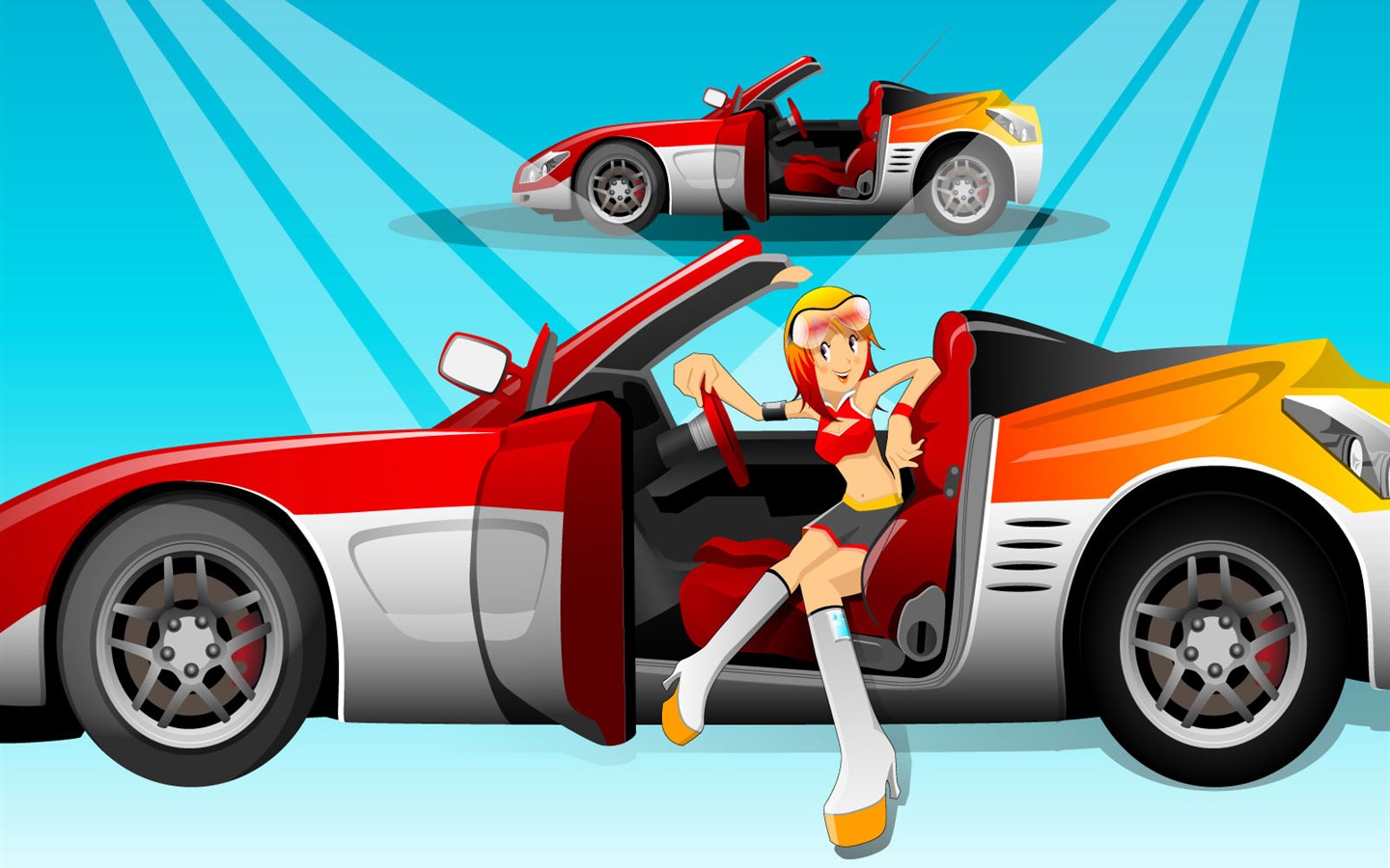 Vector collection of women wallpaper (1) #18 - 1440x900