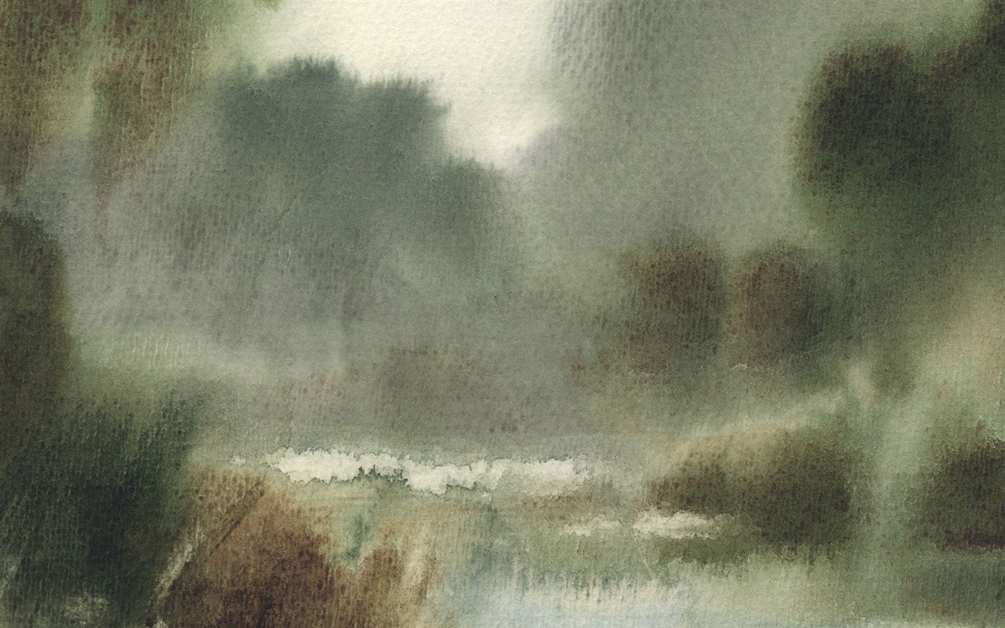 Fond d'écran paysage aquarelle peinte à la main (1) #9 - 1440x900