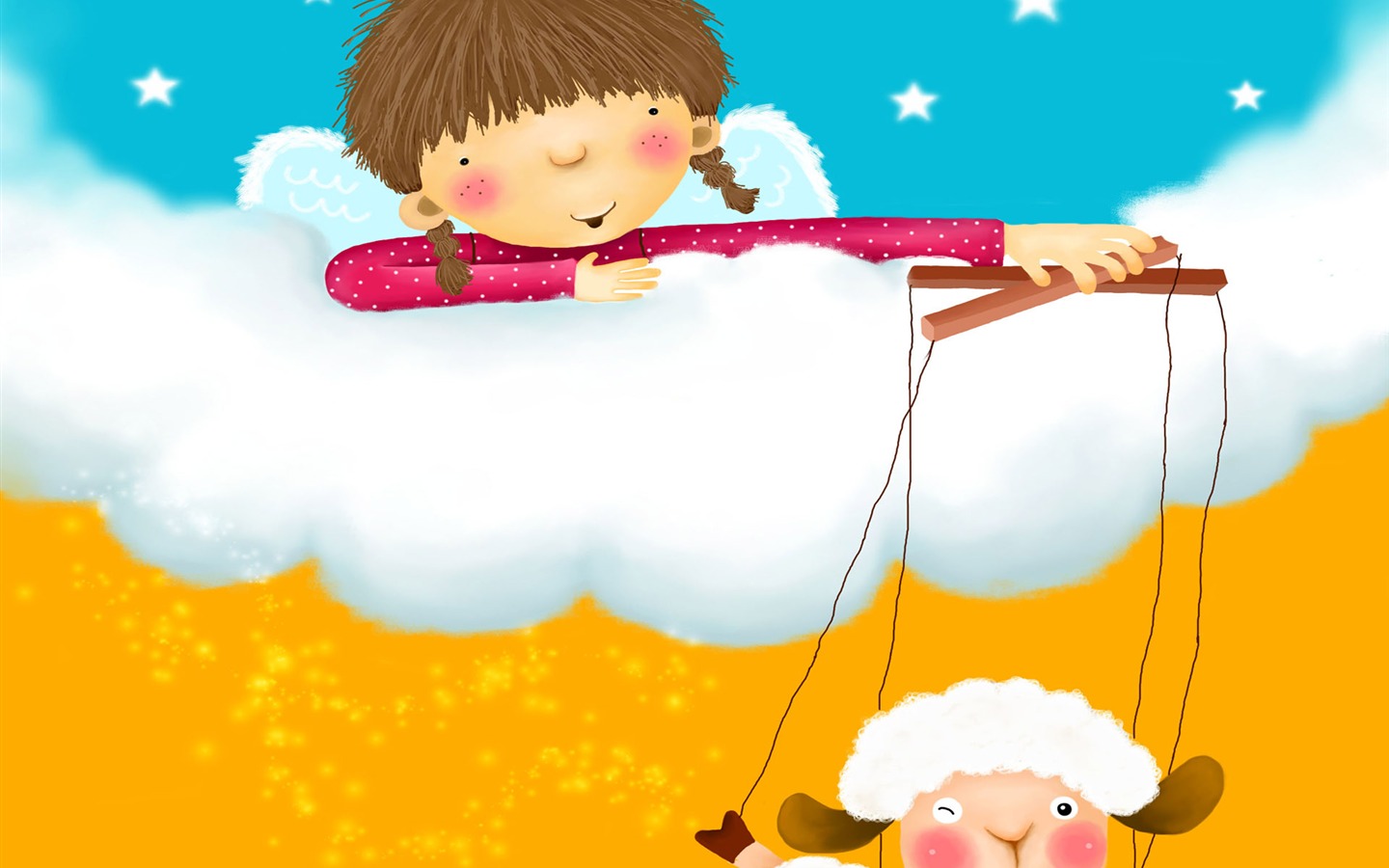 Large cartoon wallpaper (2) #3 - 1440x900