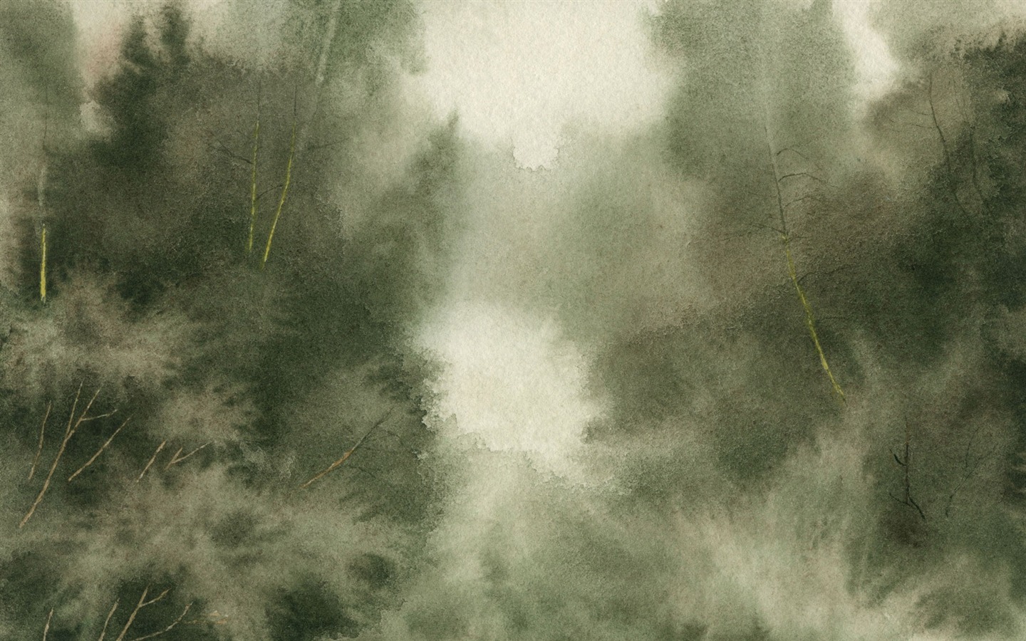Aquarell-Landschaft handgemalten Tapeten (2) #9 - 1440x900